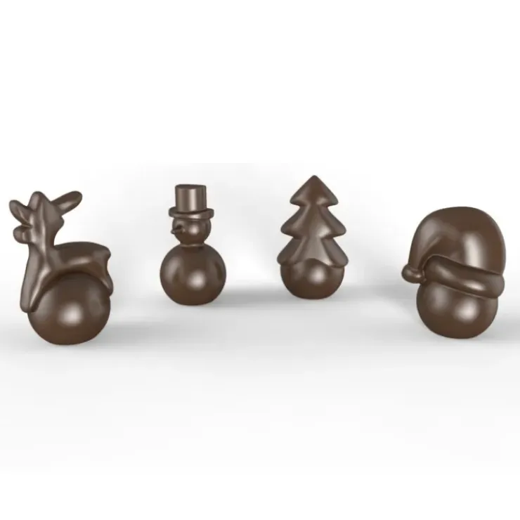 POP CHOCOLAT Moule Chocolat Boules de Noël Ø55x90 mm (x4) Chocolat Form Best