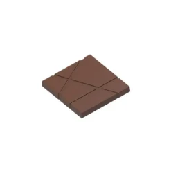 Chocolat Form Moule Chocolat Carré avec Rayures 7,5 cm (x3) Hot