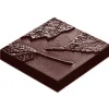 CHOCOLATE WORLD Moule Chocolat Carré avec Feuille (x10) New
