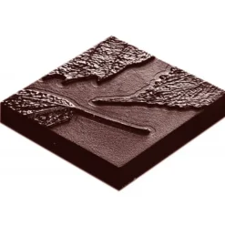 CHOCOLATE WORLD Moule Chocolat Carré avec Feuille (x10) New