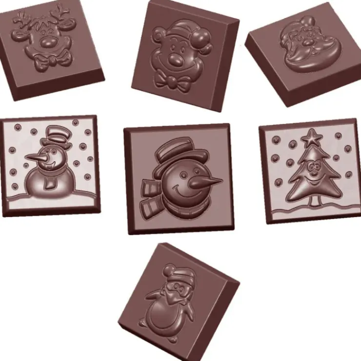 CHOCOLATE WORLD Moule Chocolat Carré Figurines de Noël (x21) Clearance