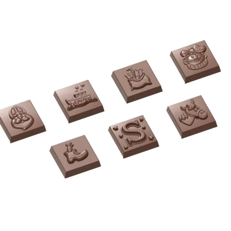 CHOCOLATE WORLD Moule Chocolat Carré Motifs Noël (x21) Clearance