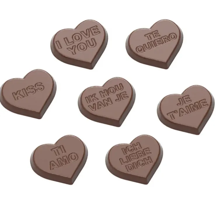 CHOCOLATE WORLD Moule Chocolat Coeur Je t'aime 30 mm (x21) Outlet