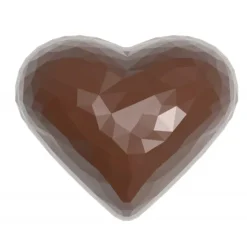 CHOCOLATE WORLD Moule Chocolat Cœur à Facettes 3,6 x 2,9 cm (x21) Outlet