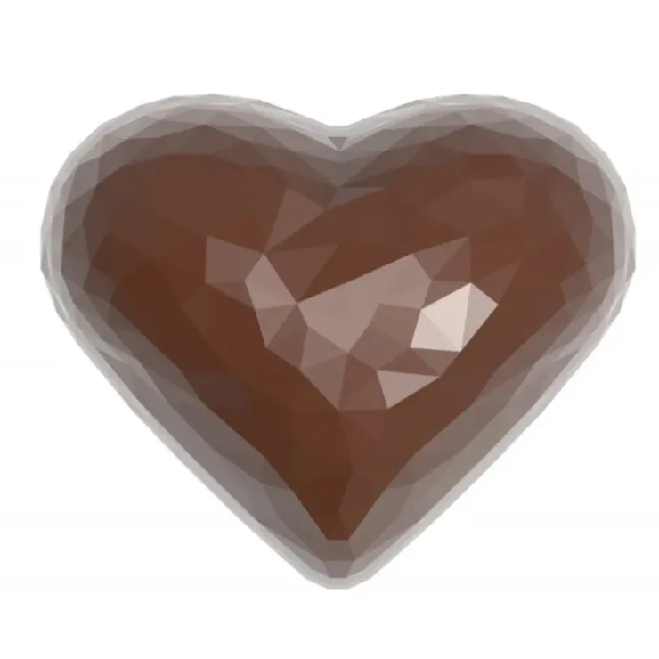 CHOCOLATE WORLD Moule Chocolat Cœur à Facettes 3,6 x 2,9 cm (x21) Outlet