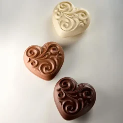 PAVONI Moule Chocolat Cœur Baroque 15 cm x H 6,5 cm (x2) Sale