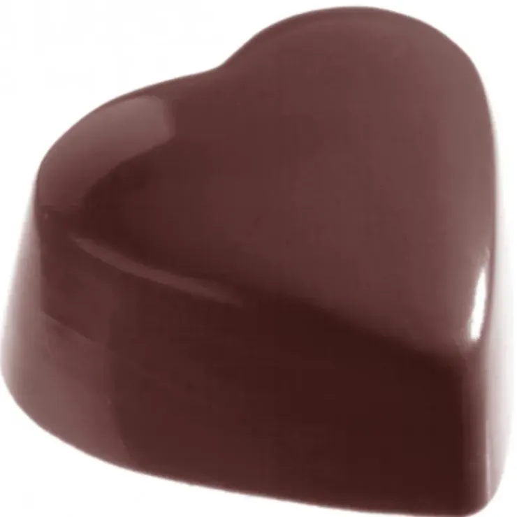 CHOCOLATE WORLD Moule Chocolat Cœur Haut Plat 3,5 x 3,1 cm (x24) Discount