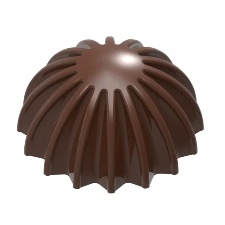 CHOCOLATE WORLD Moule Chocolat Demi Sphère Plissée 28 mm (x21) New