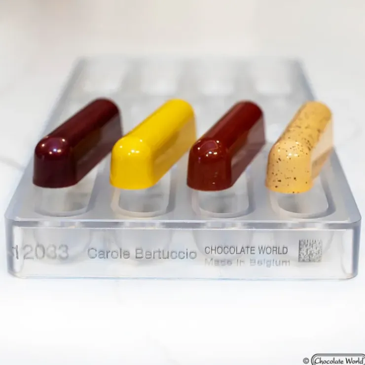 CHOCOLATE WORLD Moule Chocolat Eclair Snack Bar 7,8 x 1,9 cm (x12) Best