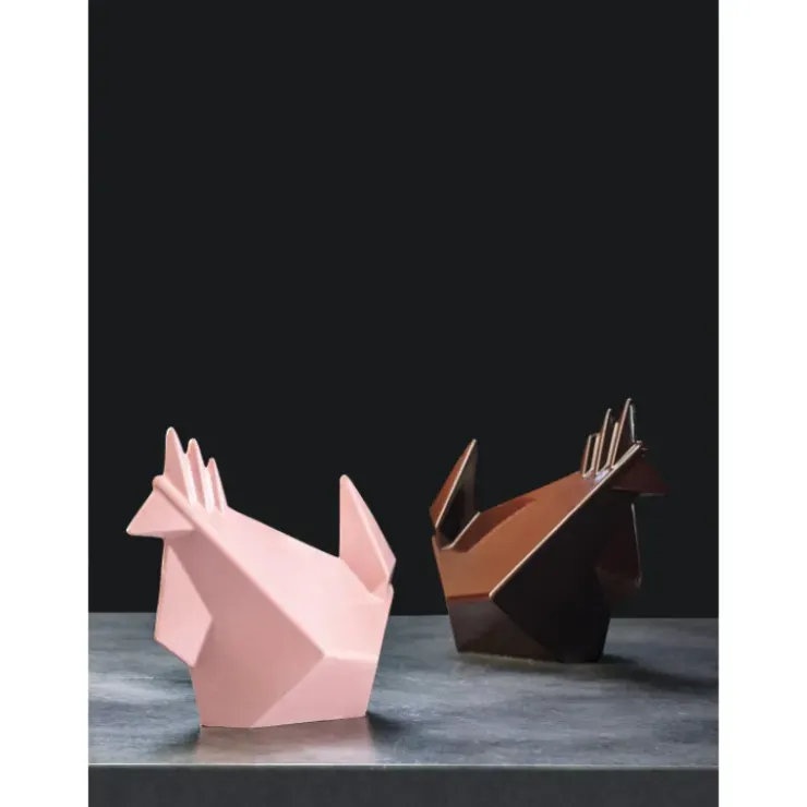 PAVONI Moule Chocolat Poule Origami 17 x 10,5 cm x H 15 cm (x2) Online