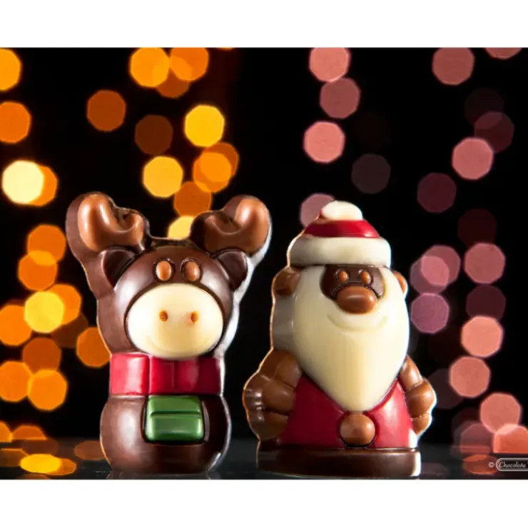 CHOCOLATE WORLD Moule Chocolat Renne Rudolph 3,9 cm (x18) New