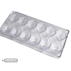 CHOCOLATE WORLD Moule Chocolat Rose Ouverte 12 Cavités Outlet