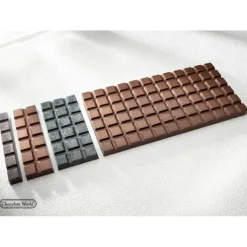 CHOCOLATE WORLD Moule Chocolat Tablette 2 Barres (x6) New