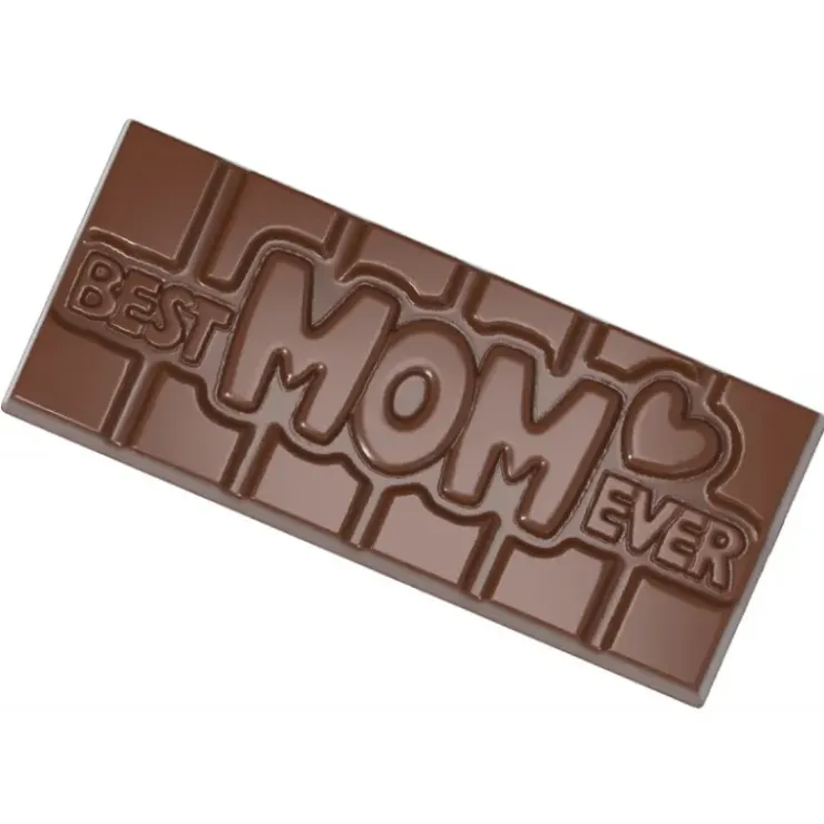 CHOCOLATE WORLD Moule Chocolat Tablette Best Mom Ever (x4)