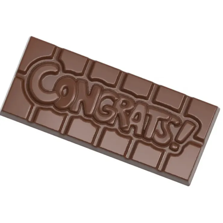 CHOCOLATE WORLD Moule Chocolat Tablette Congrats (x4)
