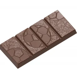 CHOCOLATE WORLD Moule Chocolat Tablette Football 11,4 x 5 cm x H 0,95 cm (x4)