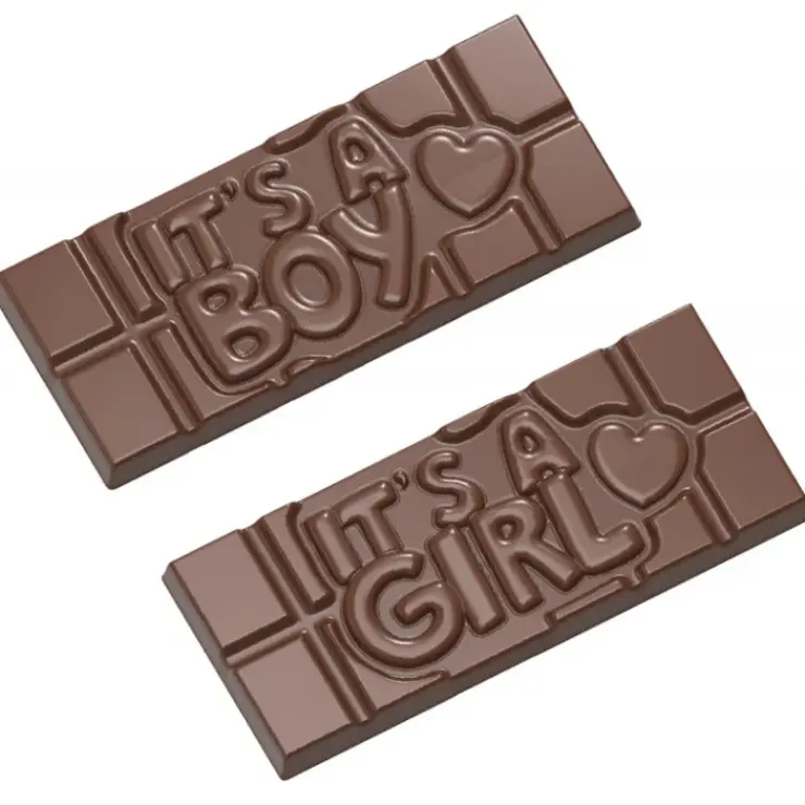 CHOCOLATE WORLD Moule Chocolat Tablette Gender Reveal (x4) Best
