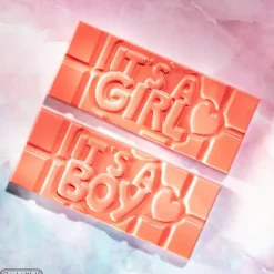 CHOCOLATE WORLD Moule Chocolat Tablette Gender Reveal (x4) Best