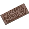 CHOCOLATE WORLD Moule Chocolat Tablette Happy Birthday (x4) New