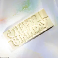 CHOCOLATE WORLD Moule Chocolat Tablette Happy Birthday (x4) New