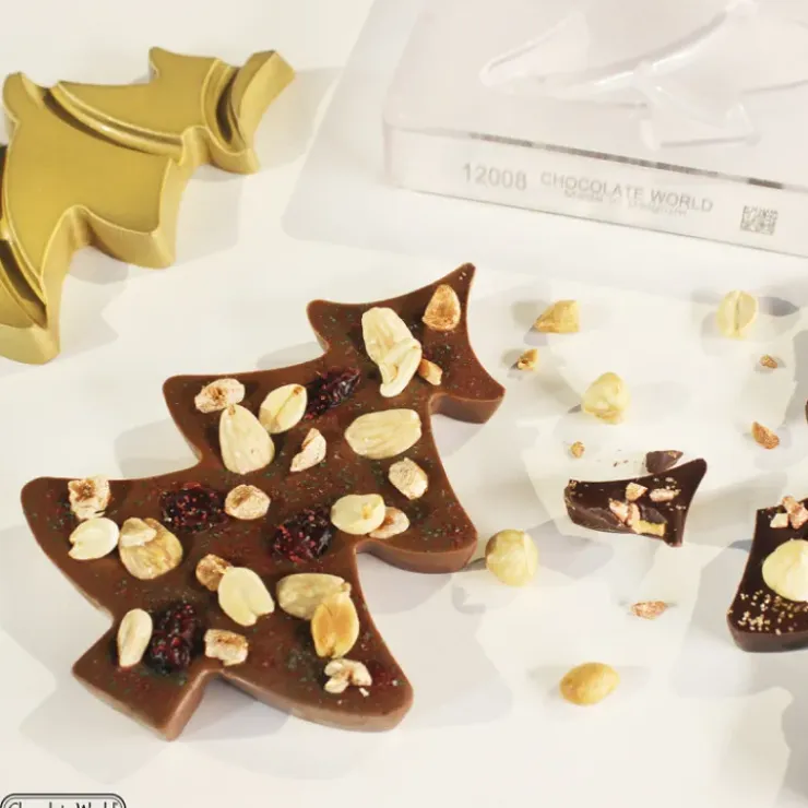 CHOCOLATE WORLD Moule Chocolat Tablette Sapin de Noël 139,5 mm (x2) Outlet