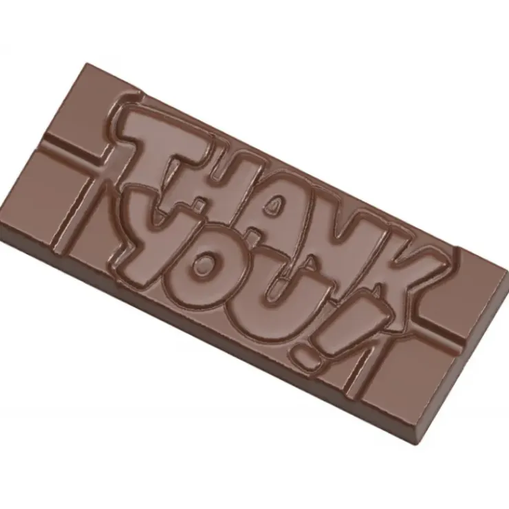 CHOCOLATE WORLD Moule Chocolat Tablette Thank You (x4) Clearance