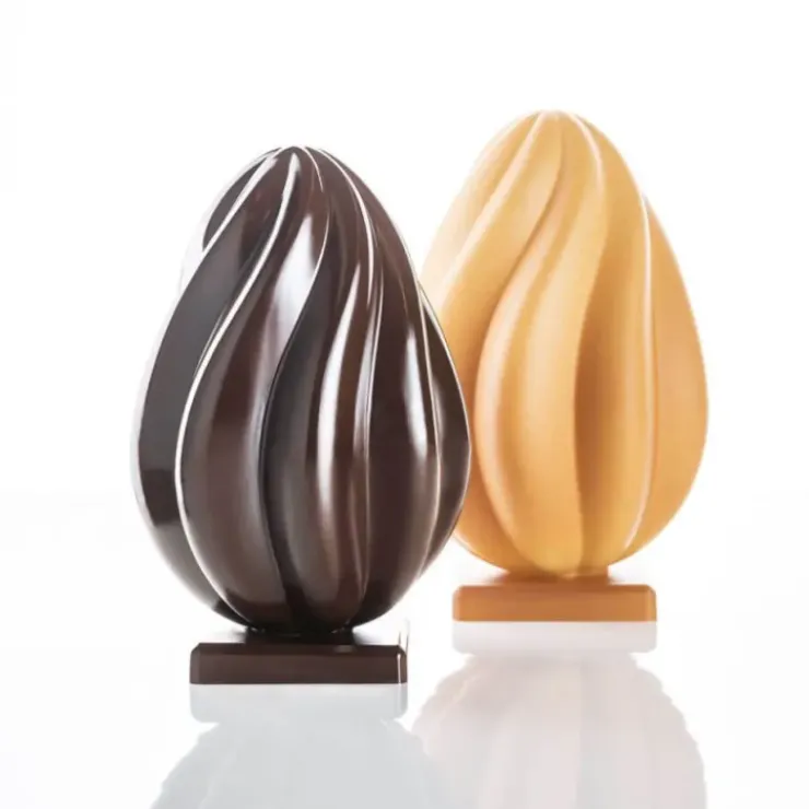 PAVONI Moule Chocolat Œuf Helical Ø 14 x H 21,8 cm (x2) Discount