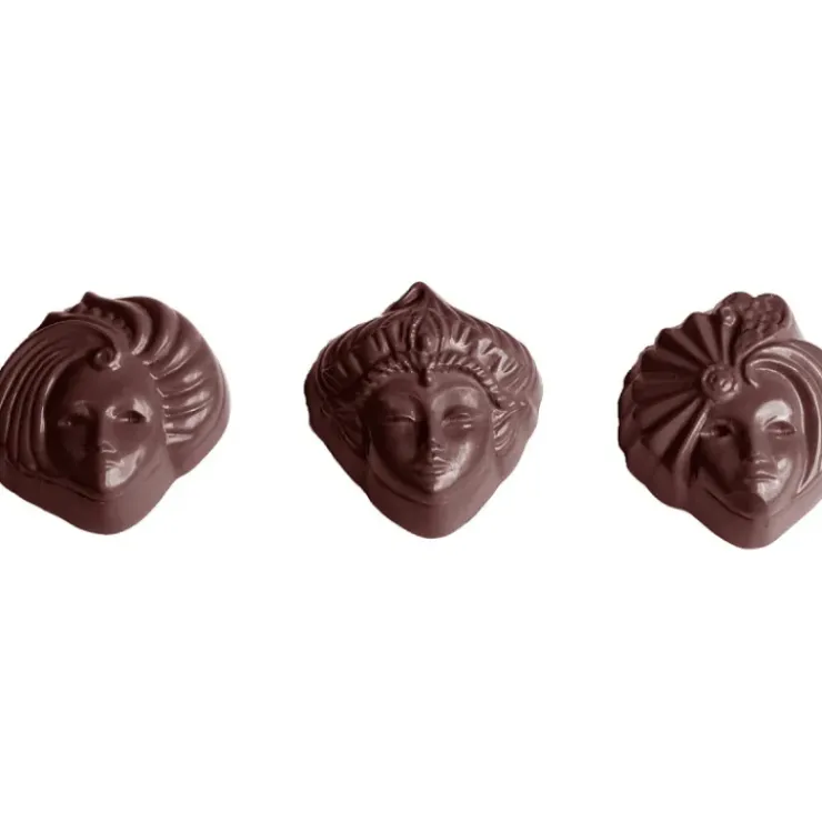 CHOCOLATE WORLD Moule Chocolat Venise Masque 39 mm (x18)