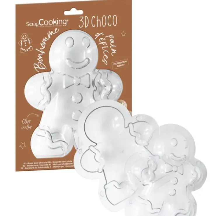 SCRAPCOOKING Moule 3D Chocolat Bonhomme Pain d'Epices Hot