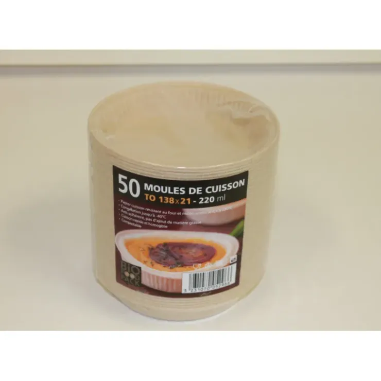 CUISINEADDICT Moule de cuisson papier 138 mm - 220 ml Bio Food Pack Clearance