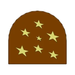 MALLARD FERRIERE Moule Embout de bûche Petites Etoiles 78 x 85 mm Mallard Ferrière Sale