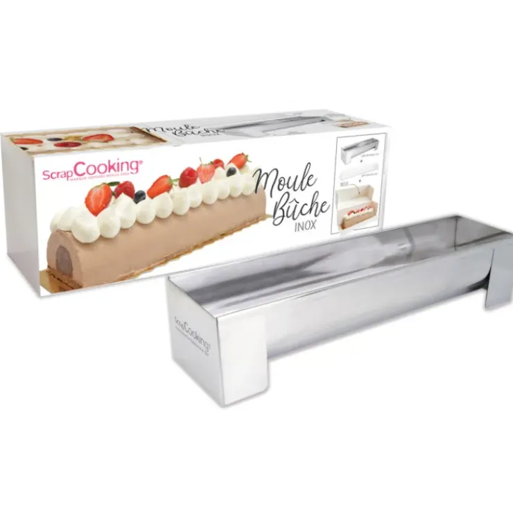 SCRAPCOOKING Moule inox bûche + insert offert New