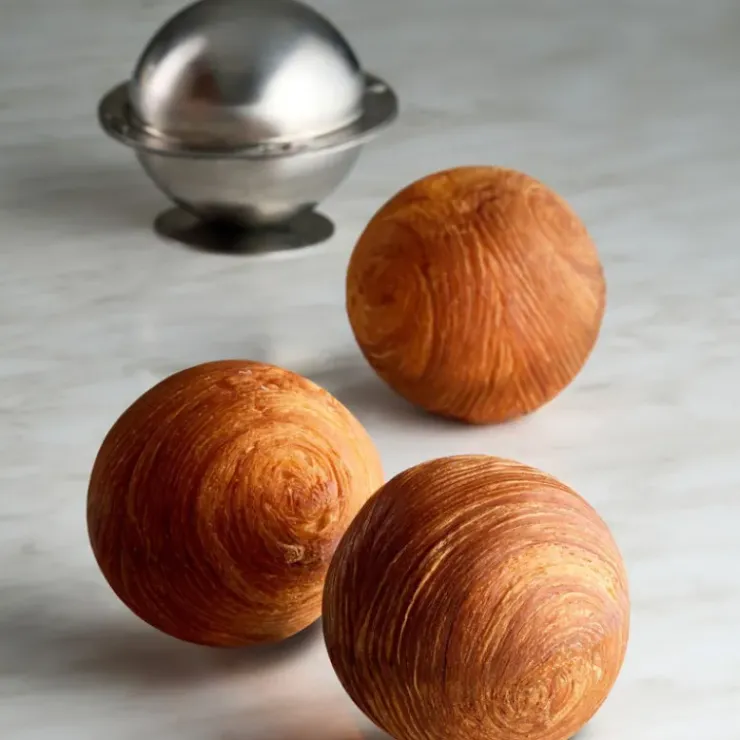 PAVONI Moule Inox Croissant Géométrique Sphère Ø 7,5 cm Hot
