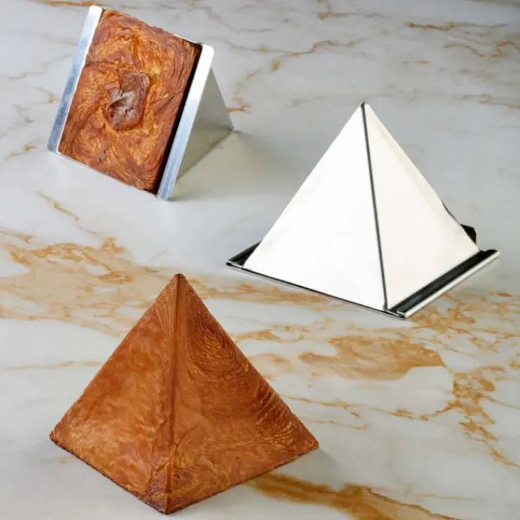 PAVONI Moule Inox Croissant Géométrique Pyramide 8,5 x H 8,5 cm New
