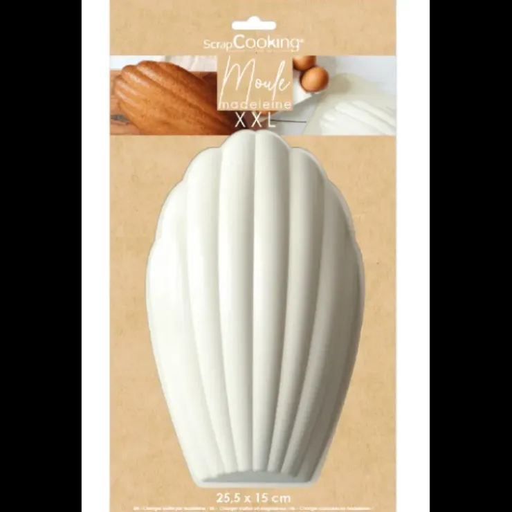 SCRAPCOOKING Moule Madeleine XXL Antiadhésif 30 x 20 cm Hot