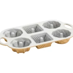 NORDIC WARE Moule Mini Bundt Geo (x6) Gold Hot