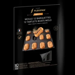 FLEXIPAN DEMARLE Moule Silicone 12 Barquettes 9 x 4,5 cm Online