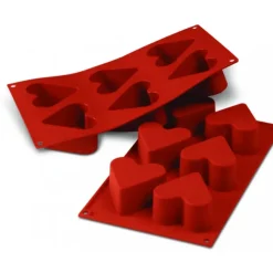 SILIKOMART Moule Silicone 6 Coeurs 6,5 cm x H 4 cm Sale