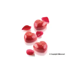 SILIKOMART Moule Silicone 15 Coeurs Bombés 4,5 x 4,4 cm 30ml Professional Sale