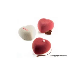 SILIKOMART Moule Silicone 8 Coeurs Bombés 6,35 x 6,5 cm 100ml Professional Sale