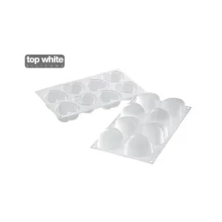 SILIKOMART Moule Silicone 8 Coeurs Bombés 6,35 x 6,5 cm 100ml Professional Sale