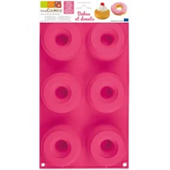 SCRAPCOOKING Moule Silicone 6 Donuts ou Babas Ø7,5 x2,8 cm Best
