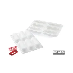 SILIKOMART Moule Silicone 6 Eclairs 129 x 40 x h35 mm 140ml Professional Online