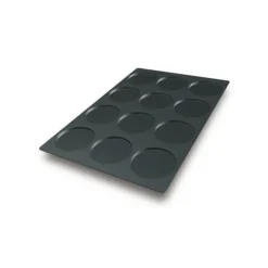 SILIKOMART Moule Silicone 12 Fonds de Tarte Biscuit Ø12 x 1 cm 112ml Professional