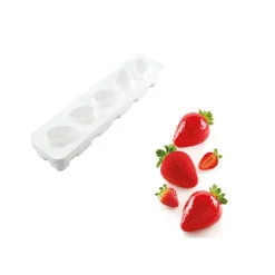 SILIKOMART Moule Silicone 5 Fraises 120 ml Professional Online