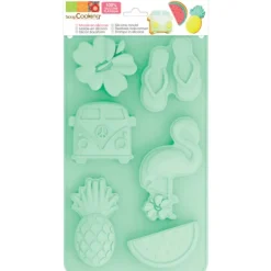 SCRAPCOOKING Moule Silicone 6 Gâteaux Summer 29,5 x 17,5 cm Best