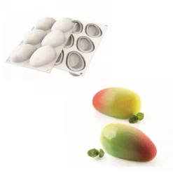 SILIKOMART Moule Silicone 6 Mangues 9,3 x 5,7 cm 130ml Professional Outlet