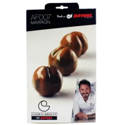 PAVONI Moule Silicone 8 Marrons 85 ml Cédric Grolet