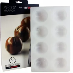 PAVONI Moule Silicone 8 Marrons 85 ml Cédric Grolet