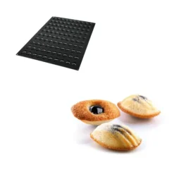 SILIKOMART Moule Silicone 100 Mini Madeleines 4,5 x 2,6 x 1,2 cm 12ml Professional Clearance